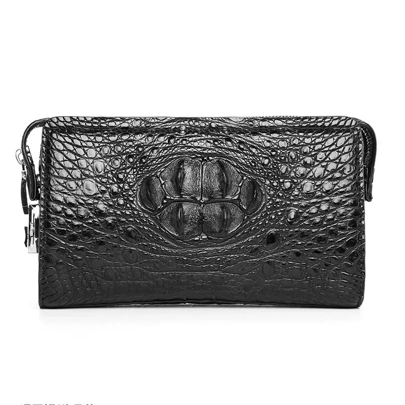 hanlante crocodile male clutch bag large capacity men wallet  business  Combination lock  Hand caught bag zipper