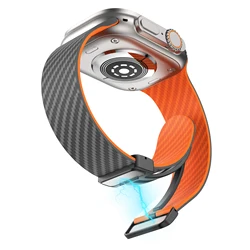 Magnetic Loop For Apple Watch Band Ultra 2 49mm 44mm 45mm  38/40/41mm Silicone Bracelet iWatch series 9 SE10 42/46mm 8 7 6 5 4 3