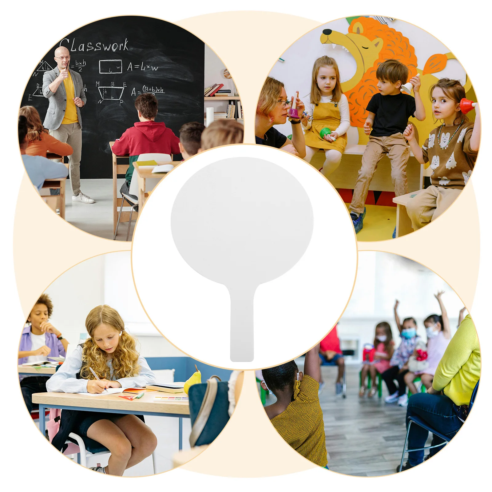 2 قطعة مجداف الإجابة على المسح الجاف ألواح بيضاء مزدوجة الجوانب يده الفصول الدراسية التدريس قابلة لإعادة الاستخدام لوحات علامة صغيرة قابلة للكتابة