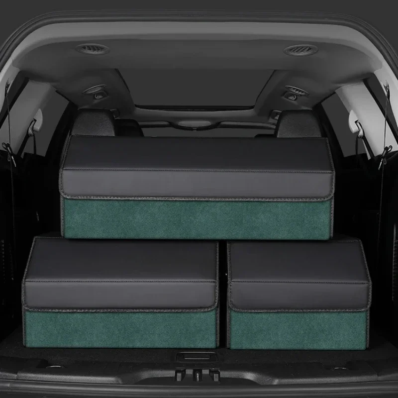 

Light Luxury Folding Car Organizer Suede-Premium Interior Accessories Trunk Storage and Tidying Box