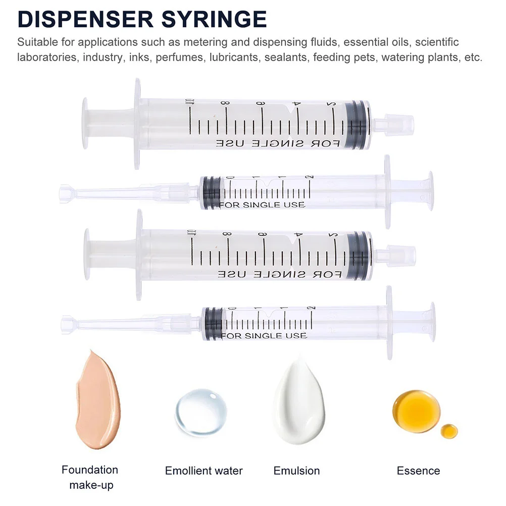 12 Pcs Perfume Dispenser Syringe Device Liquid Pack Plastic Scale White Watering Measuring