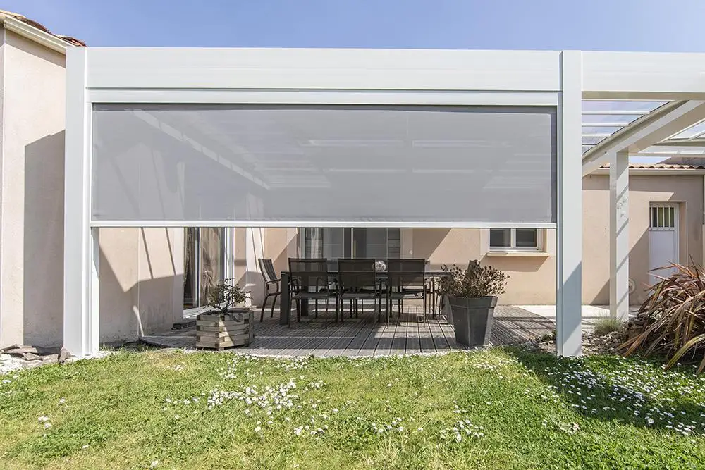 

Custom Gazebo Extended Structure Fixed Wall Mounted Bioclimatic Pergolas Adjustable Louvered Roof Outdoor Aluminum Pergola