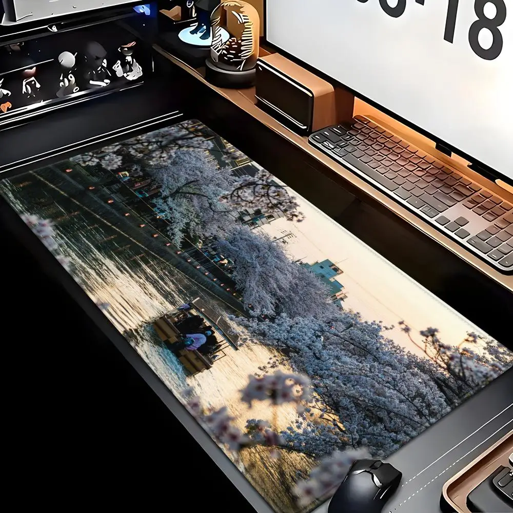 

Kyoto landscape photo style patternsOffice Computer Desk Mat Table Keyboard Big Mouse Pad Laptop Cushion Nonslip Decor