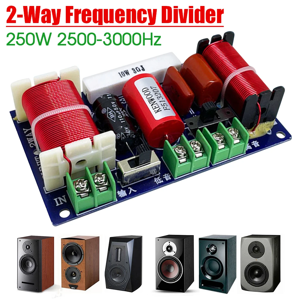 2-Wege 250W 2500-3000Hz Frequenzteiler DIY Lautsprecher Filter Schaltung Heimkino HiFi Stereo Audio Crossover Filter Modificatio