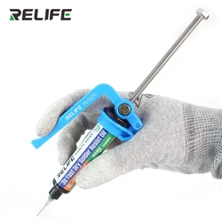 RELIFE RL-062D lem Manual pistol Solder pasta Booster Las jarum minyak barel lem Extruder pistol Propulsion Push Rod untuk 5-10c