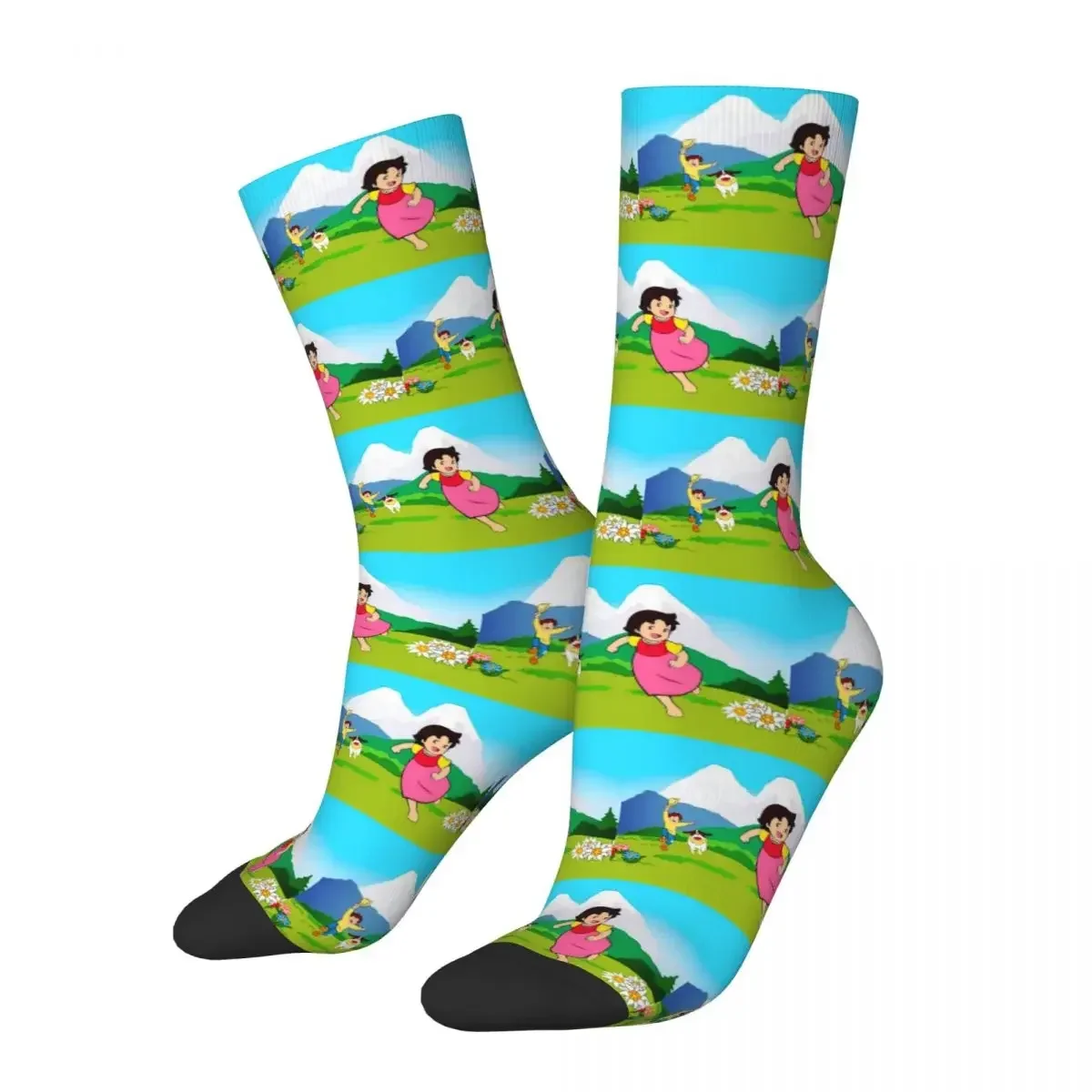 Heidi Socken Harajuku Superweiche Strümpfe Ganzjahres-Langsocken Zubehör für Unisex-Geschenke