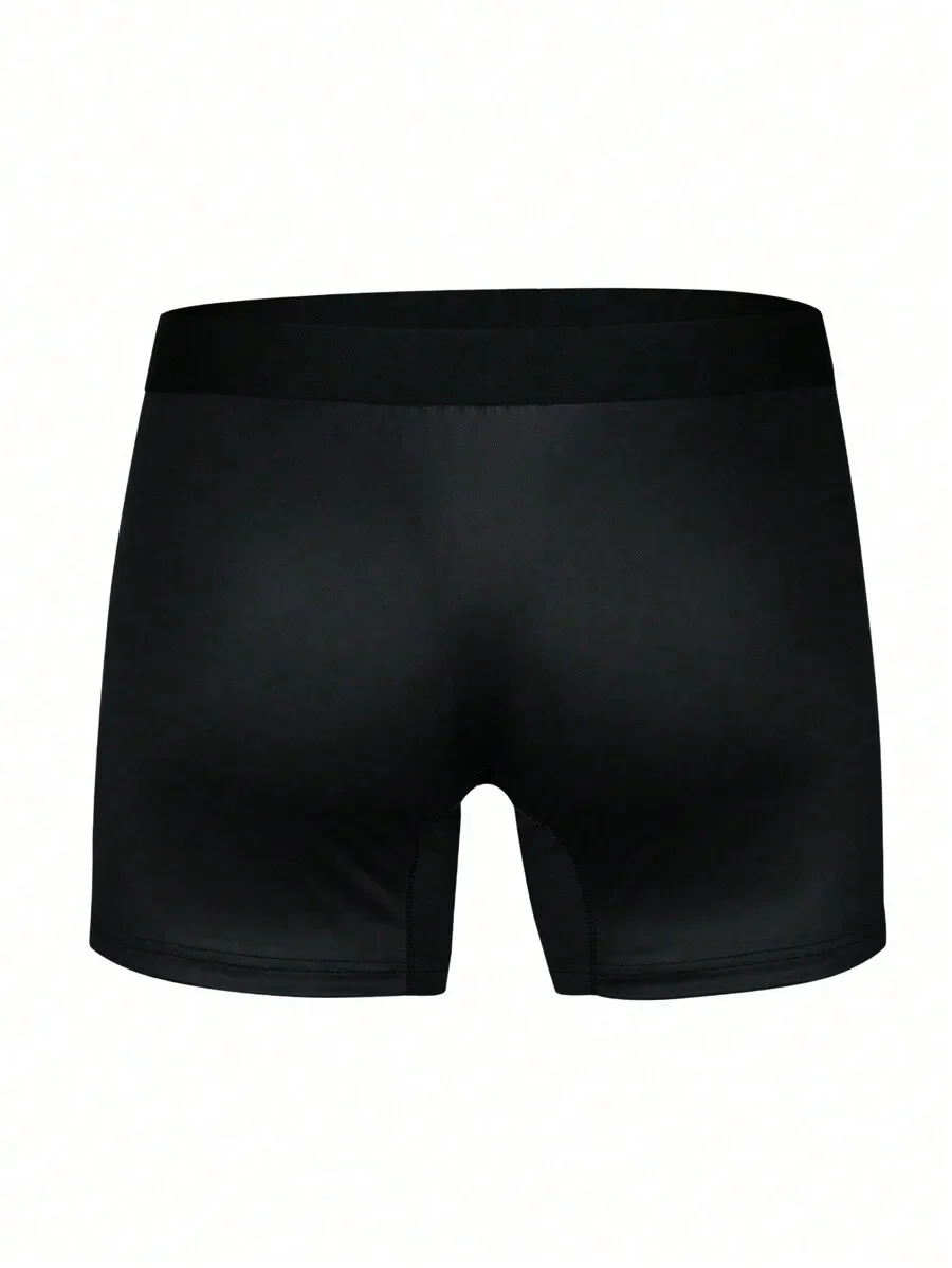 

Mens Solid Black Boxer Shorts Comfortable Underwear