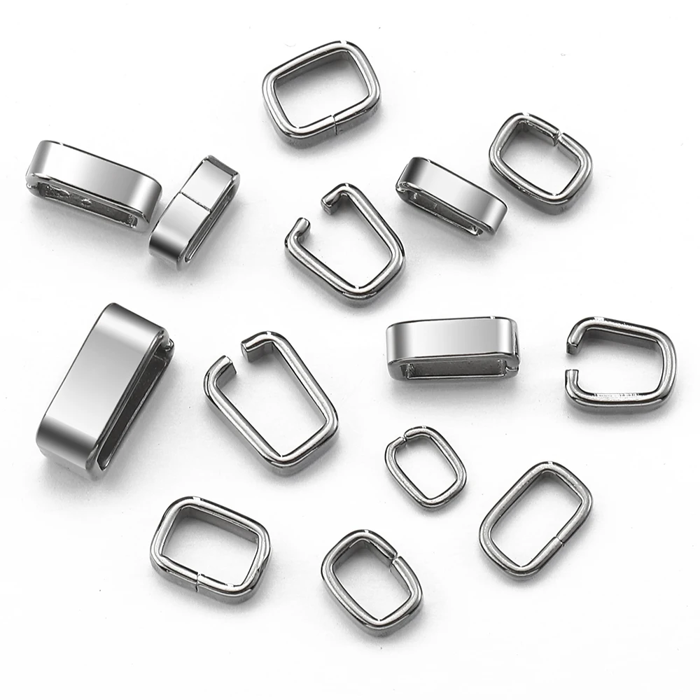 50pcs Stainless Steel Pendant Clips Necklace Drop Hook Clasp Buckle Bracelet Charms Connector for DIY Jewelry Making Accessories