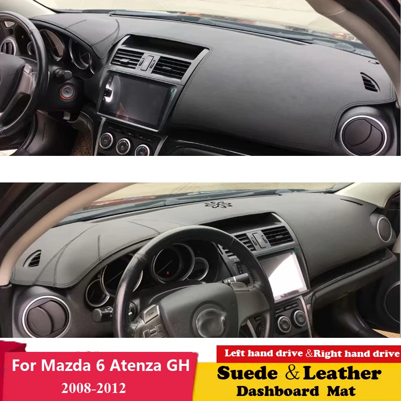 

For Mazda6 Mazda 6 Atenza GH 2008 2009 2010 2012 Leather Dashmat Dashboard Cover Sunshade Car Styling Carpet Dash Mat Suede