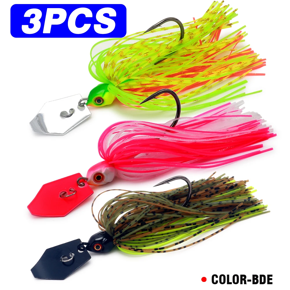 Spinnerbait 7g/9g/11g/14g/21g Angelköder Chatterbait für Barsch, Hecht, Zander – Angelset Pesca Chatter Weedless