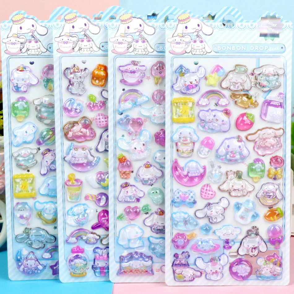 4-10 قطعة لطيف الكرتون متعة ملصقات ثلاثية الأبعاد Chiikawa ملصقات تزيين زجاجات المياه أجهزة الكمبيوتر المحمولة ديكور المنزل هدايا عيد الأطفال