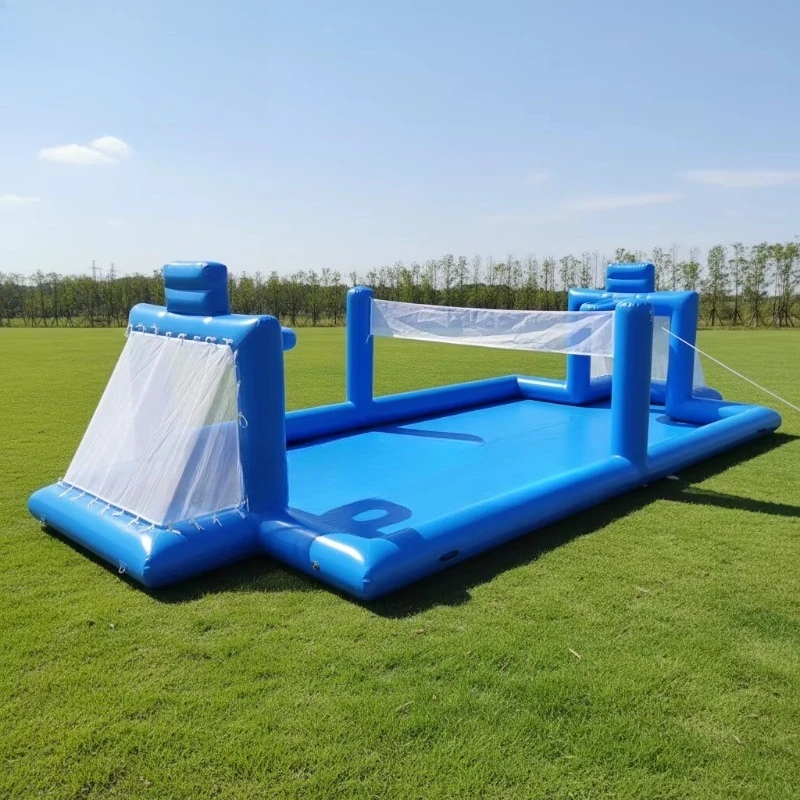 

Inflatable Water Volleyball & Soccer Field, 2-in-1 Inflatable Water Sport Game for Pool, Beach
