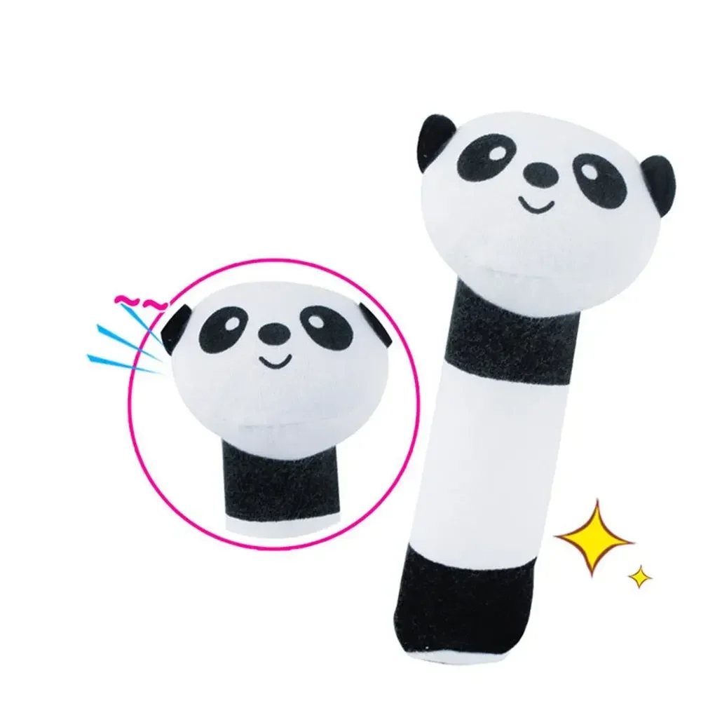 Giocattolo per bambini Peluche Sonaglio a mano Bb Stick Animale Bb Stick Sonaglio a mano Sonaglio in pile a mano per bambini Cartone animato Consegna veloce