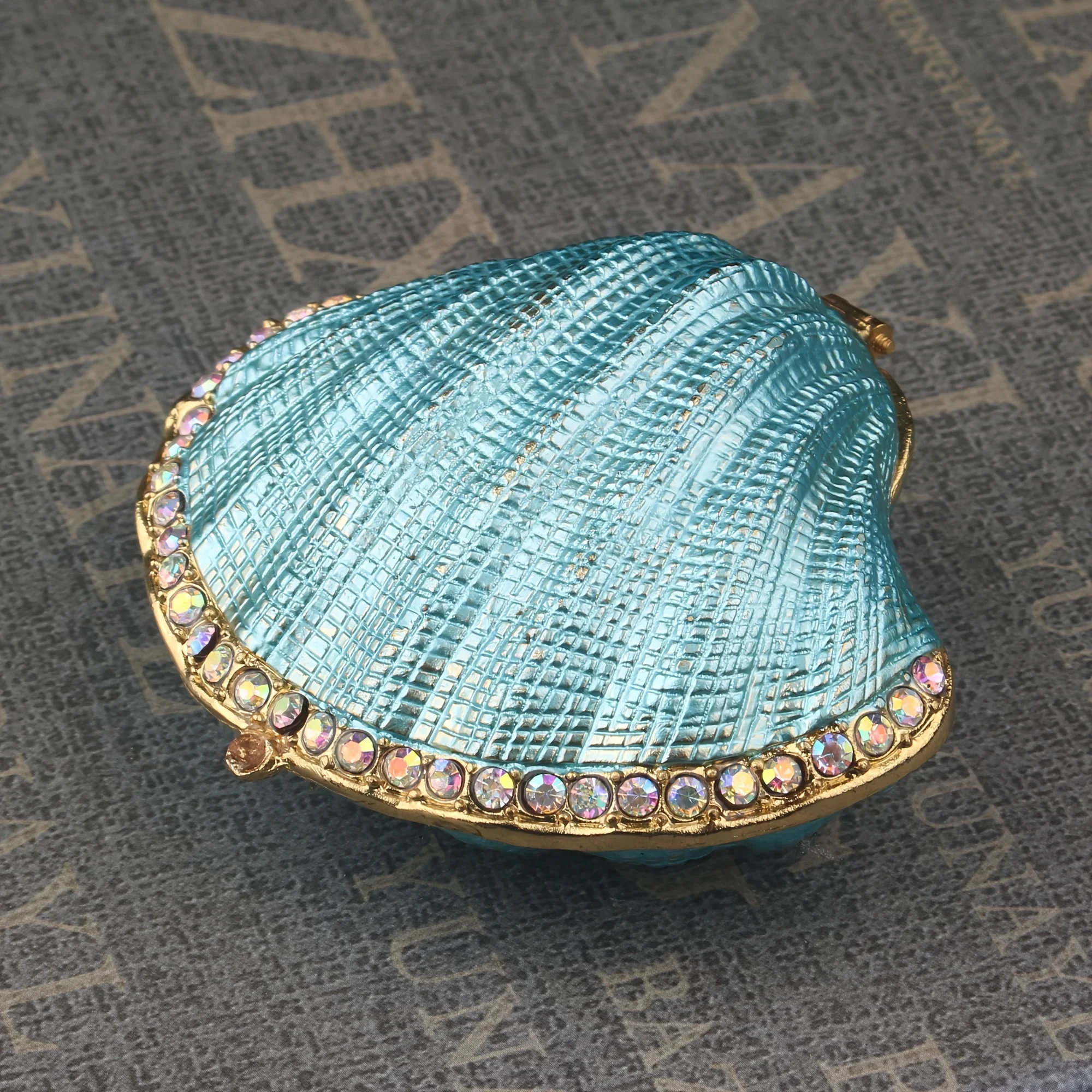 Seashell Hinged Trinket Box Holder Jewelry Box Holder Collectible Accessories For Home  Christmas Valentine's Day New Year Gift