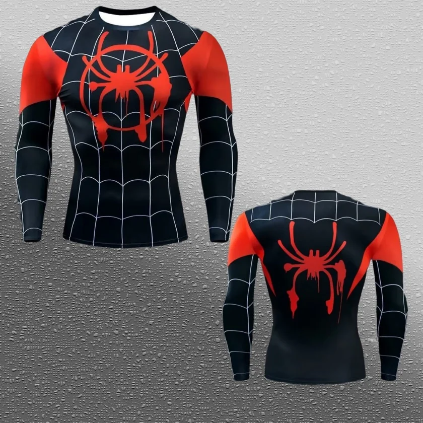 شعبية الأعجوبة خارقة كوس سلسلة أزياء الرياضة اللياقة البدنية الملابس الربيع والخريف طويلة الأكمام تي شيرت الملابس العائلية