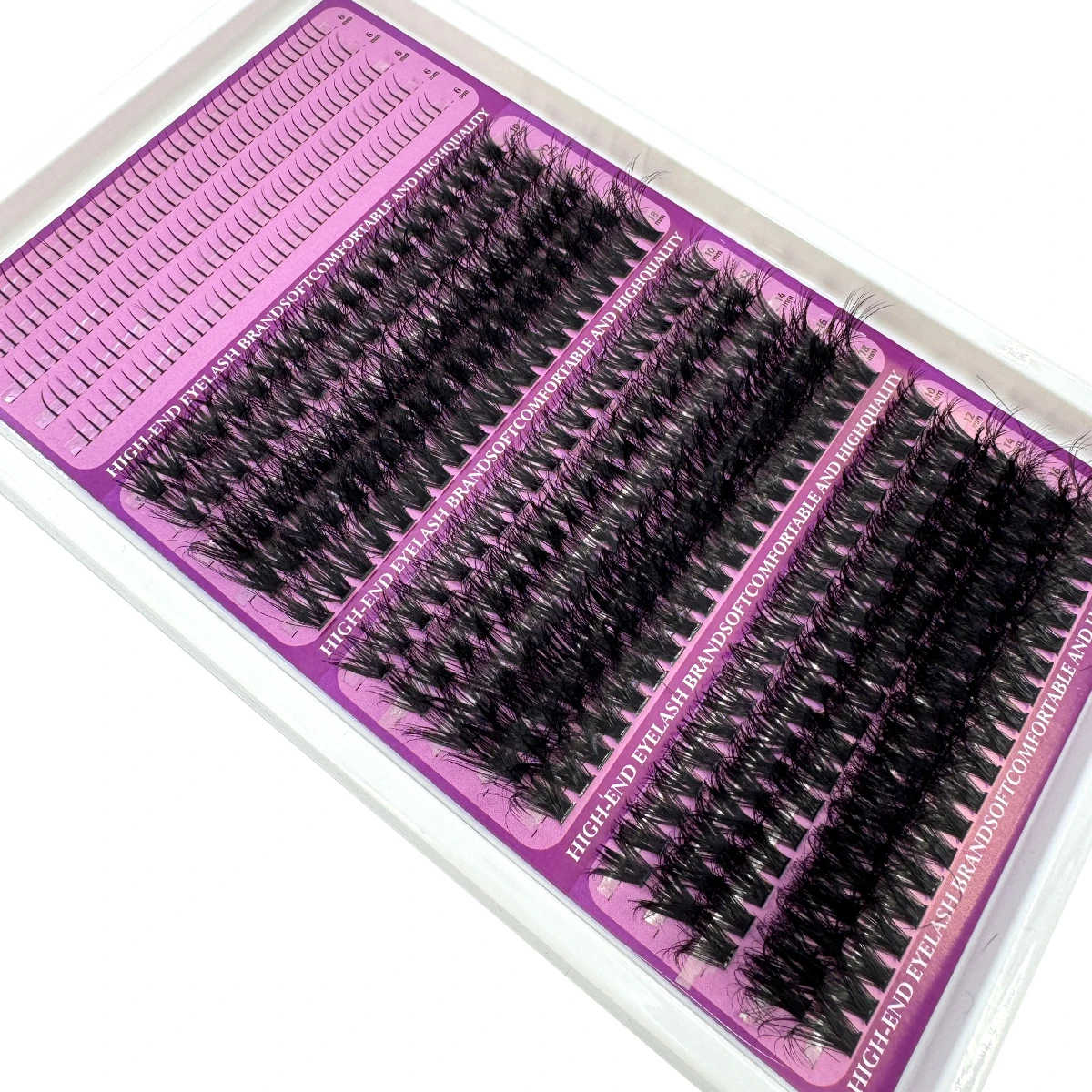 20 Reihen Wimpernspikes Wimperncluster Volumen Einzelwimpern Wispy Wimpern DIY Spiky Lash Extension Manga Cluster Wimpern – Detail 20