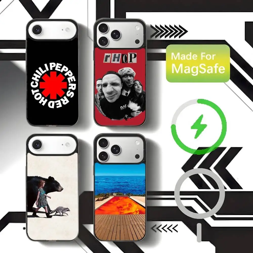 

Red Hot Chili Peppers Phone Case For iPhone 17,16,15,14,13,12,11,Pro,Max,Plus,Mini,SE4,E Magnetic Magsafe Wireless Charging