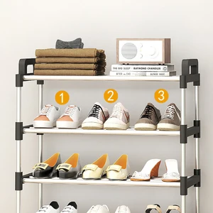 Simple Dustproof Multi Layer Shoe Rack, Household Doorstep, Storage Cabinet, Space Economy, Small Shoe Mounting 7 Main sales shoe rack - №4