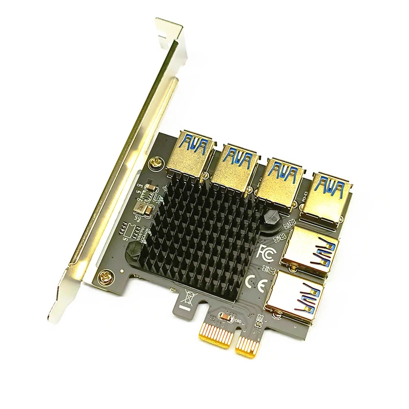 Imagem -02 - Pci Express Adaptador Multiplicador Pcie a Usb 3.0 Extensor Pci-e a Riser Cartão Pcie 1x a 16x Slot para Mineração de Mineiro Bitcoin