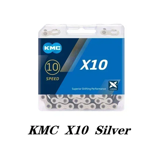 KMC X10EL 10Speed Bicycle Chain Ultra Light Racing Chain 10 Speed Mountain Bike Road Bike 116 Link Bicycle parts