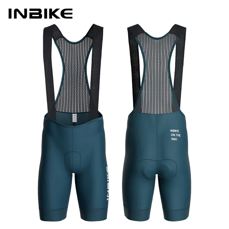 INBIKE Summer Men's Cycling Bibs Padded Breathable Road Bike Shorts for Men Comfort-Fit MTB Cycling Bicycle Biking Bib Shorts