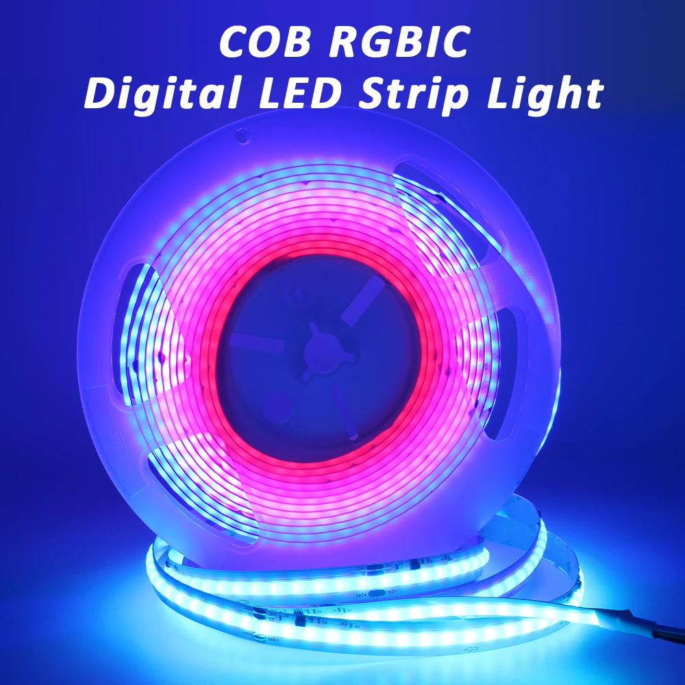 

24V COB RGBIC Running Water Strip Light WS2811 1M 3M 5M Addressable Digital Dream Color Horse Race Flexible Tape for Room Decor