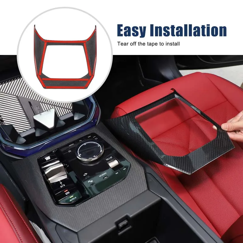 

Для BMW X3 G45 2025-2026 настоящее углеродное волокно, центральная консоль автомобиля, панель переключения передач, рамка, накладка, внутренняя отделка, автомобильные аксессуары