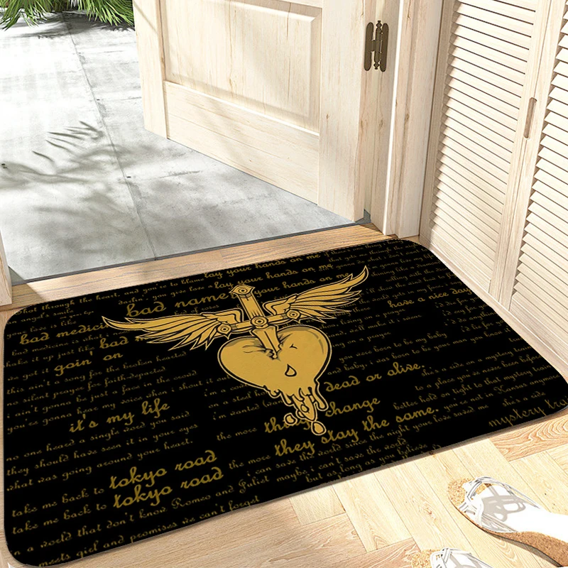 

Door Entrance Carpet B-Bon-Jovis Rug for Bedroom Living Room Bathroom Kitchen Custom Foot Mat Anti Slip Room Decorating Items