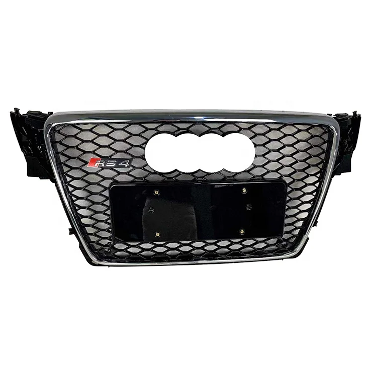 Best-selling Auto Parts A4 B8 Body Kit Refit to RS4 Honeycomb Front Grille for     2008-2012