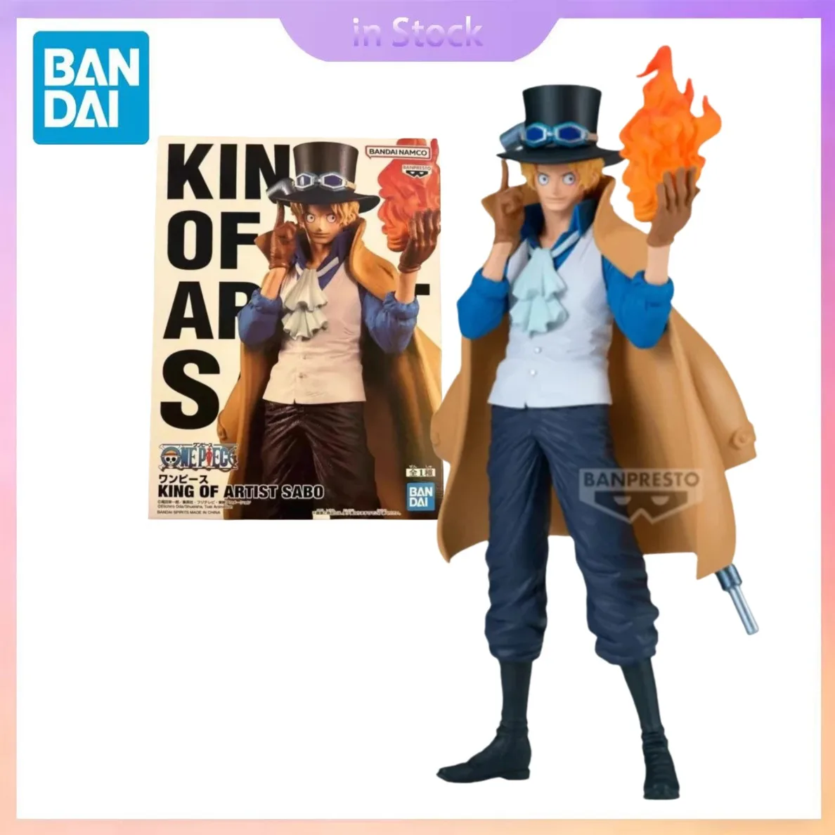 

Original Bandai Genuine In Stock One Piece King of Artists Koa Sabo Anime Collection Action Figure Model Kits Gift for Boy girl
