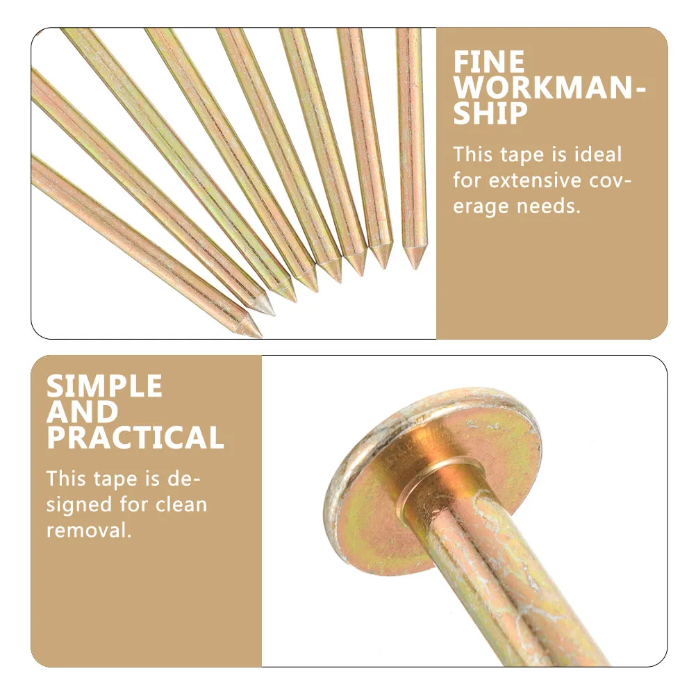 

12pcs Stainless Steel Survey Border Stakes Ground Spike For Outdoor Garden Landscaping Lawn Pegs Property Line Markers