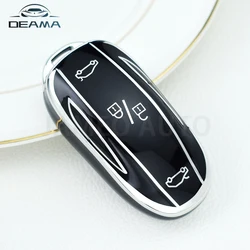 TPU autosleutelhangerhoes voor Tesla Model 3XS Y sleutelhangerhouder sleutelhangeraccessoires