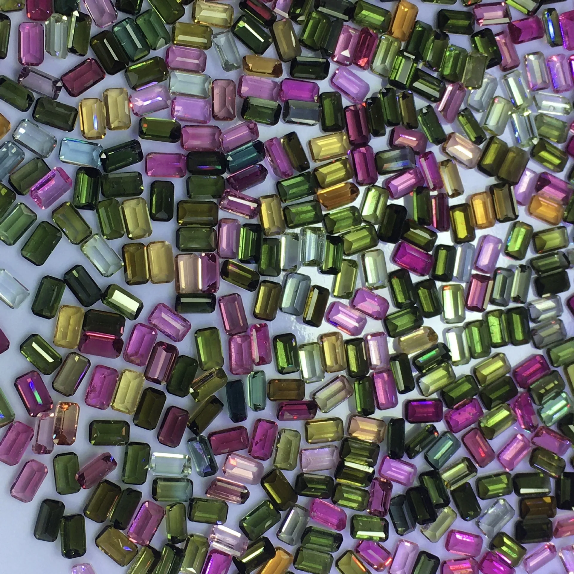 50PCS/Lot 3x5mm Loose Gemstone Emerald  Cut Gems Loose Tourmaline Stone