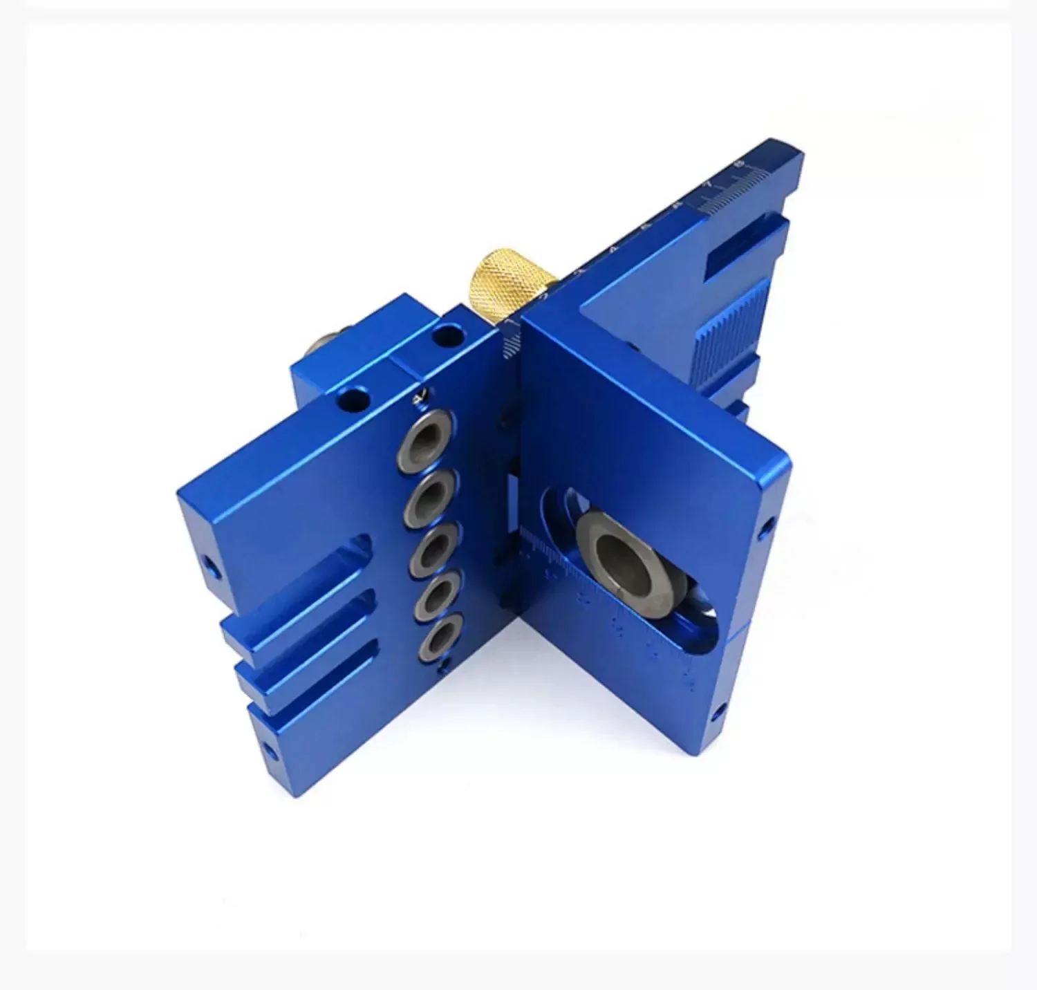 

Woodworking 3 in 1 Dowelling Jig Universal Dowel Cam Jig Wood Hole Drilling Guide Locator Adjustable Pocket Hole Jig Kit