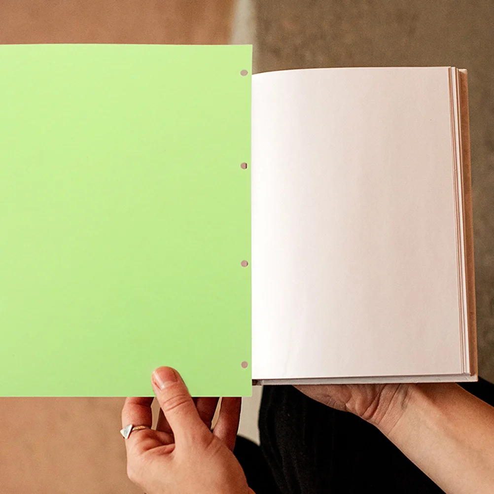 

3 set Colored Binder Dividers 4-Hole Loose Leaf Notepad Tabs Index Pages For A4 Notebook Journal Report Divider Organizer School