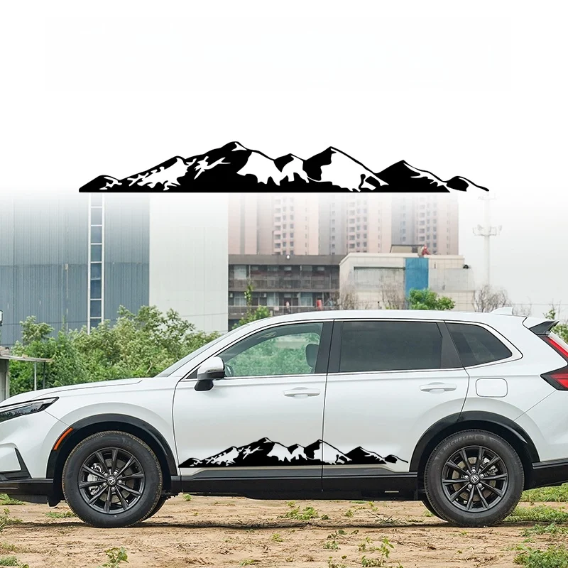 

Mountainous Off-Road Car Door Side Skirt Decal Stier Waistline Body Decoration Reflective Film Auto Accories
