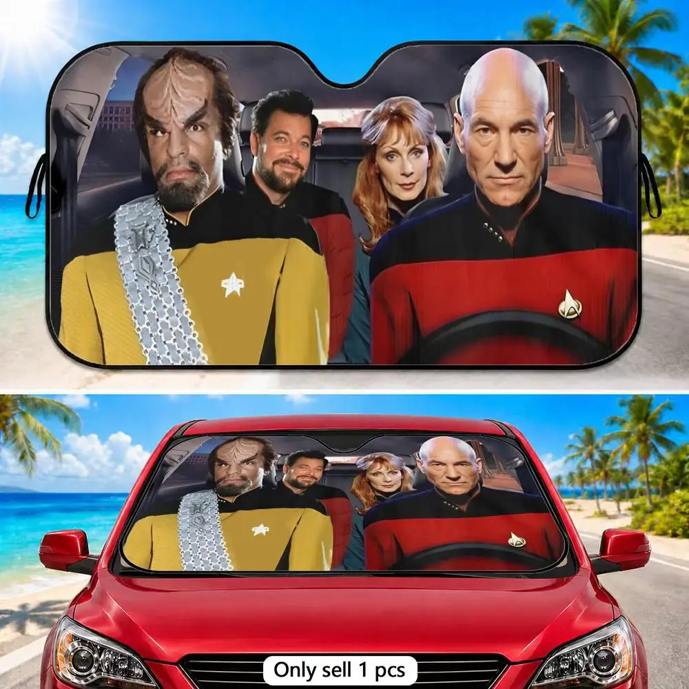 

S-Star Trek Movie Sun Visor Car Front Window Windshield Sunshade Five-Layer Aluminum Foil UV Protector Heat Shield
