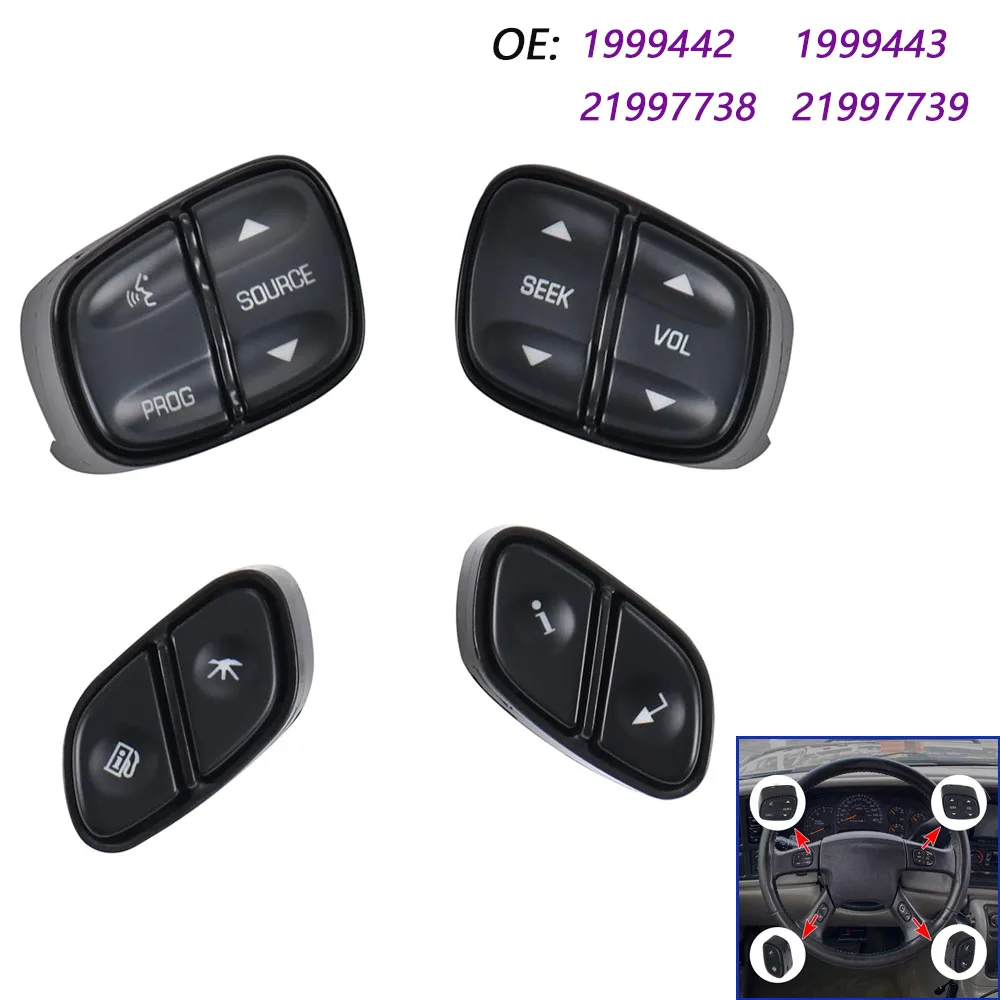 

Для Chevrolet Tahoe GMC Yukon Hummer Buick Rainier 2003 2004-2009 регулятор рулевого колеса громкость переключатель управления радио