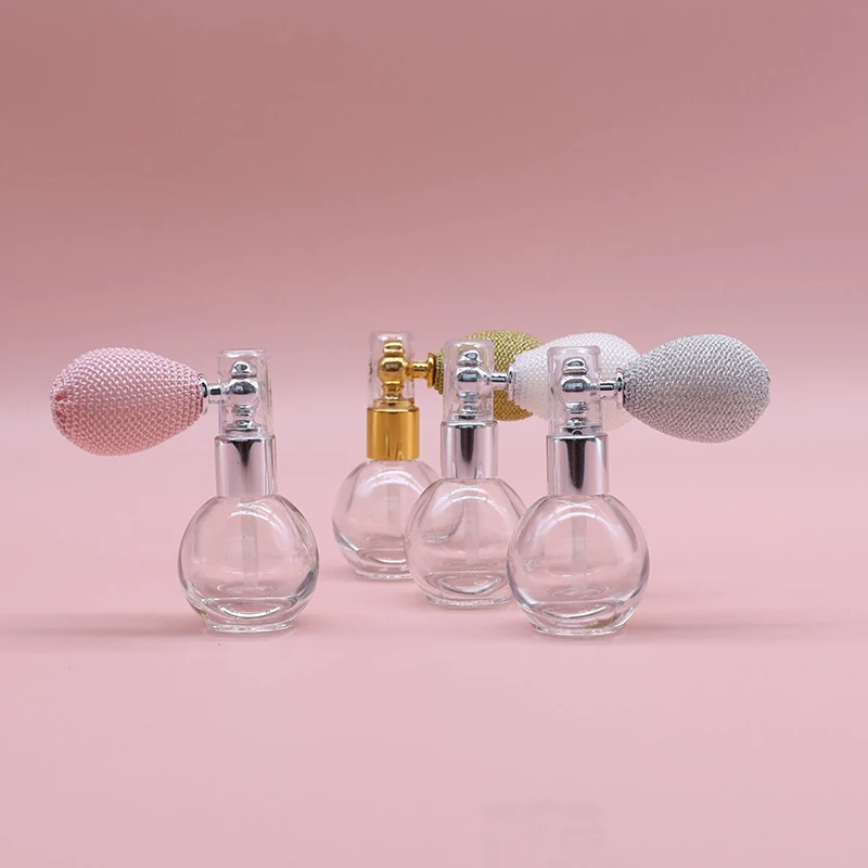 15ml Balloon AirBag Perfume Bottle Spray Atomizer Refillable Round Luxury Portable Transparent Empty Glass Spray Atomizer Bottle