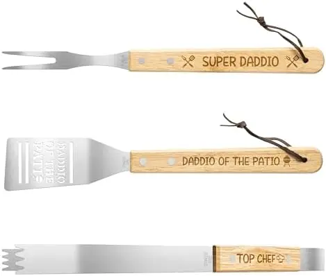 

Haooryx 3Pcs Stainless Steel BBQ Grill Tools Set for Dad – Perfect Father’s Day Gift