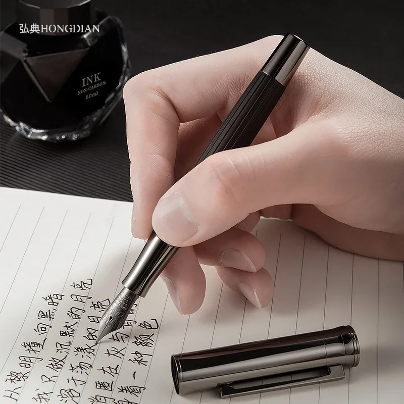 

HONGDIAN 1876, деревянное лезвие для авторучки, длинное наконечник для ножа, черное дерево, ручной работы, ретро-дизайн, подарок для каллиграфии для писателей