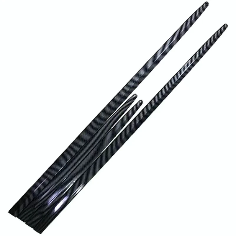 Porta de carro de fibra de carbono, tira protetora decorativa, guarnição lateral anti-risco, capa protetora do corpo, 4 pcs