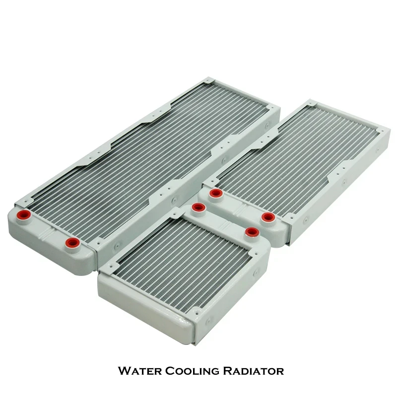 PC Water Cooling Radiator Aluminum Multi-Channels Liquid Row Support 12CM Fan,80/90/120/240/360mm Black/White