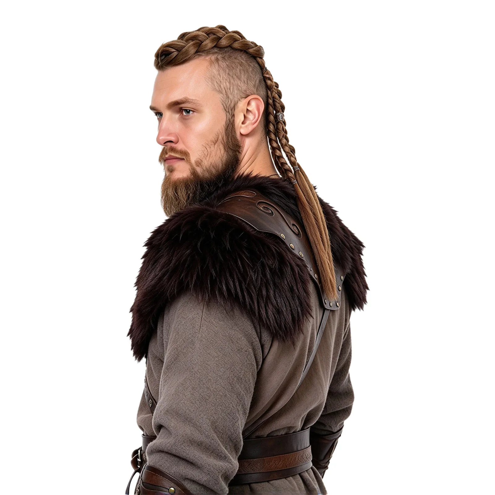 24inch Hair Extension Clip-in Braided Ponytail Hairpiece for Halloween Viking Renaissance Warrior Accessories 2