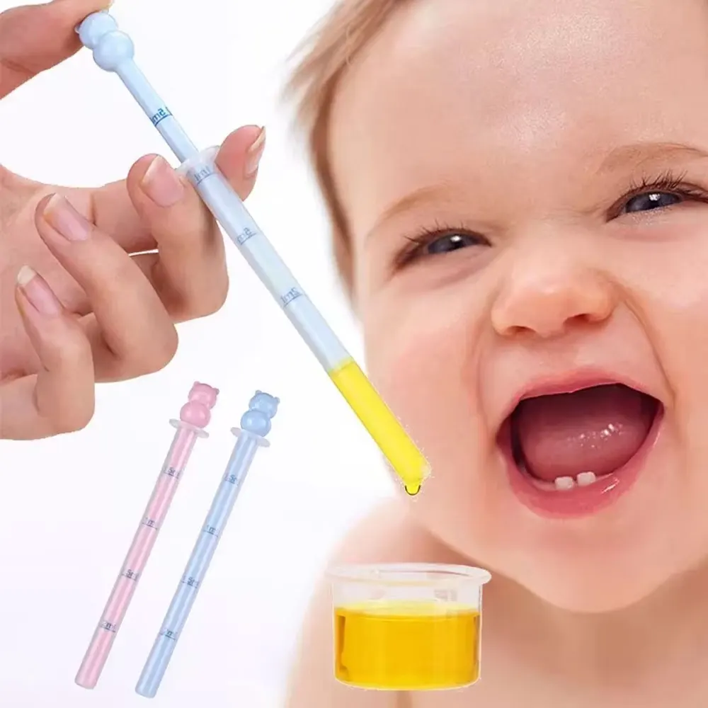 1-10PCS Children Medicines Device Baby Squeeze Drug Feeder with Scale Anti Choking Syringe Type Newborn Safe Medicine Dispenser
