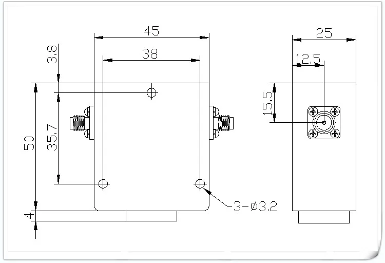 Imagem -04 - Banda Larga Coaxial Sma Connector Função de Transmissão Universal Ferrite rf Isolator 7001000mhz