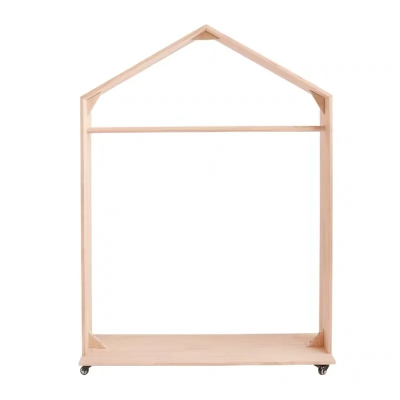 

&c Tall Wooden Dress Rack for Nursery & Kids' Room Bedroom Furniture with Storage for Kids' Clothing Dress up Decorative Cabinet