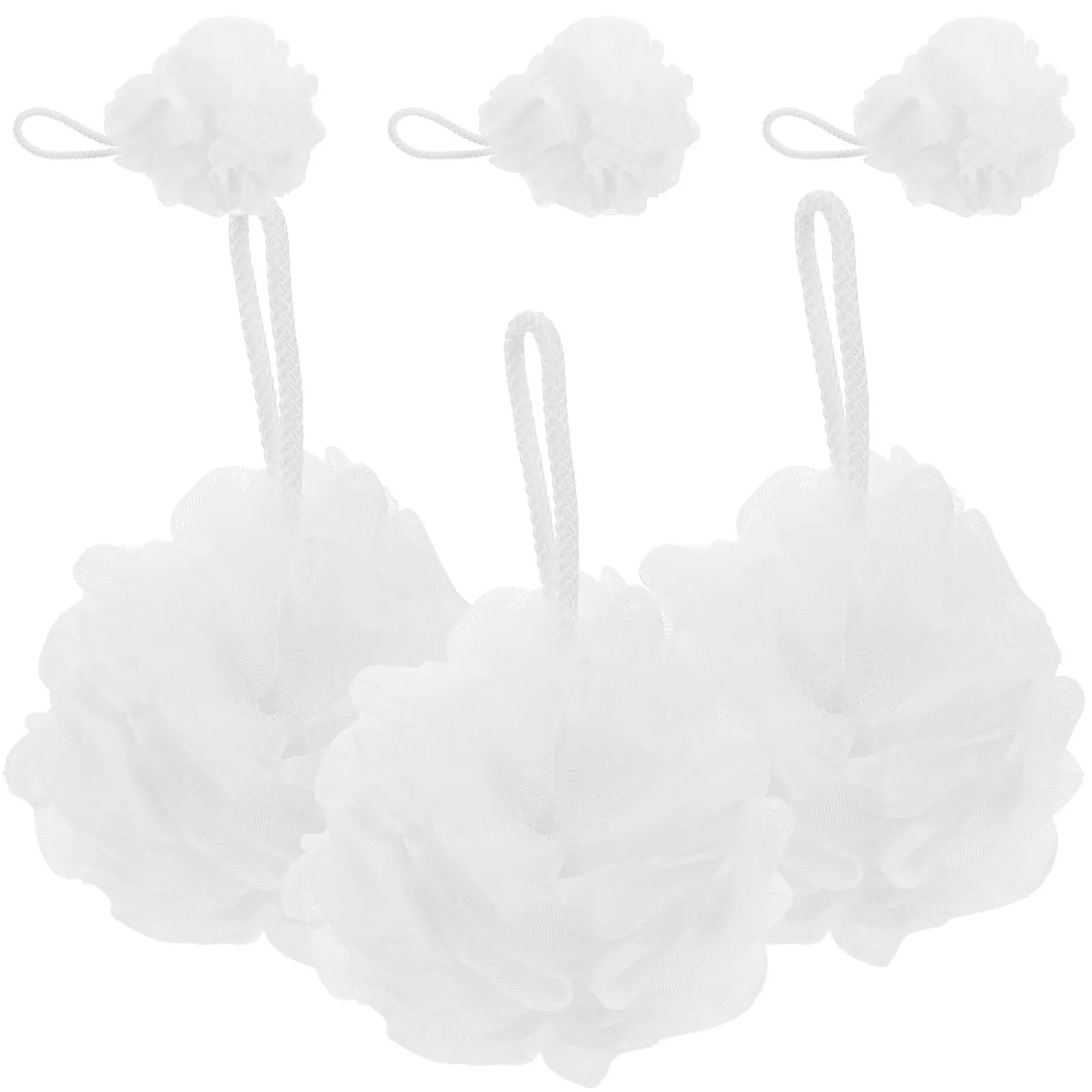 

6Pcs Bath Loofahs Wear-Resistant Bathing Balls Compact Portable Shower Sponges Household Bath Accessories for Skin Care