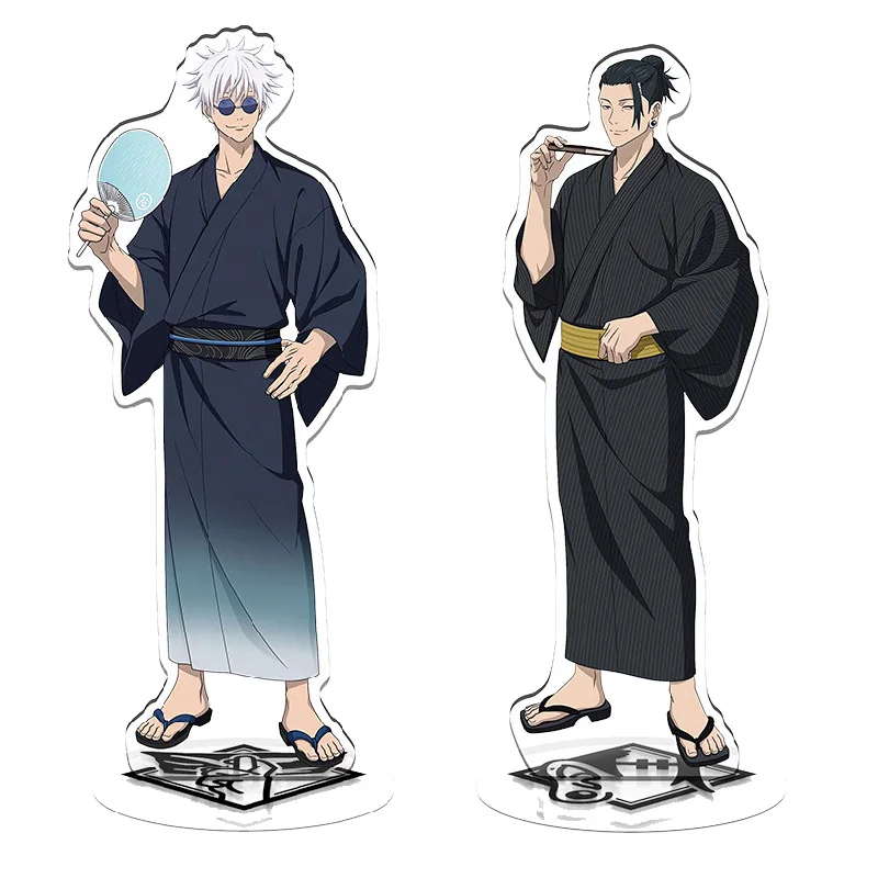 16cm Jujutsu Gojo-Satoru Acrylic Stand Anime Periphrtals Kimono Geto-Suguru Statue Zenin-Maki Figure Desk Ornaments Toys Gifts