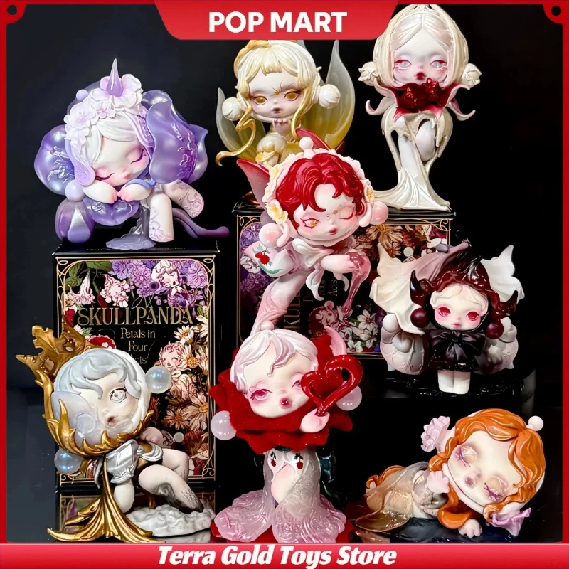

POPMART Skullpanda Petals In Four Acts Series Figures Blind Box Collect Toy Desktop Ornament Home Decor Figure Gift For Adult